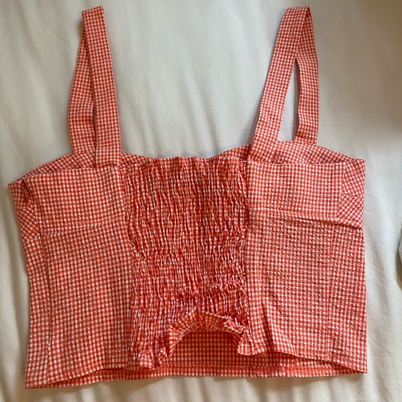 Zara S Corset Patterned Gingham Top - Picture 2 of 3